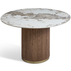 Marcio Dining Table – Round | Vein White Marble