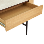 Mossley Dressing Table & Mirror – One Drawer | Natural Oak