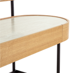 Mossley Dressing Table & Mirror – One Drawer | Natural Oak