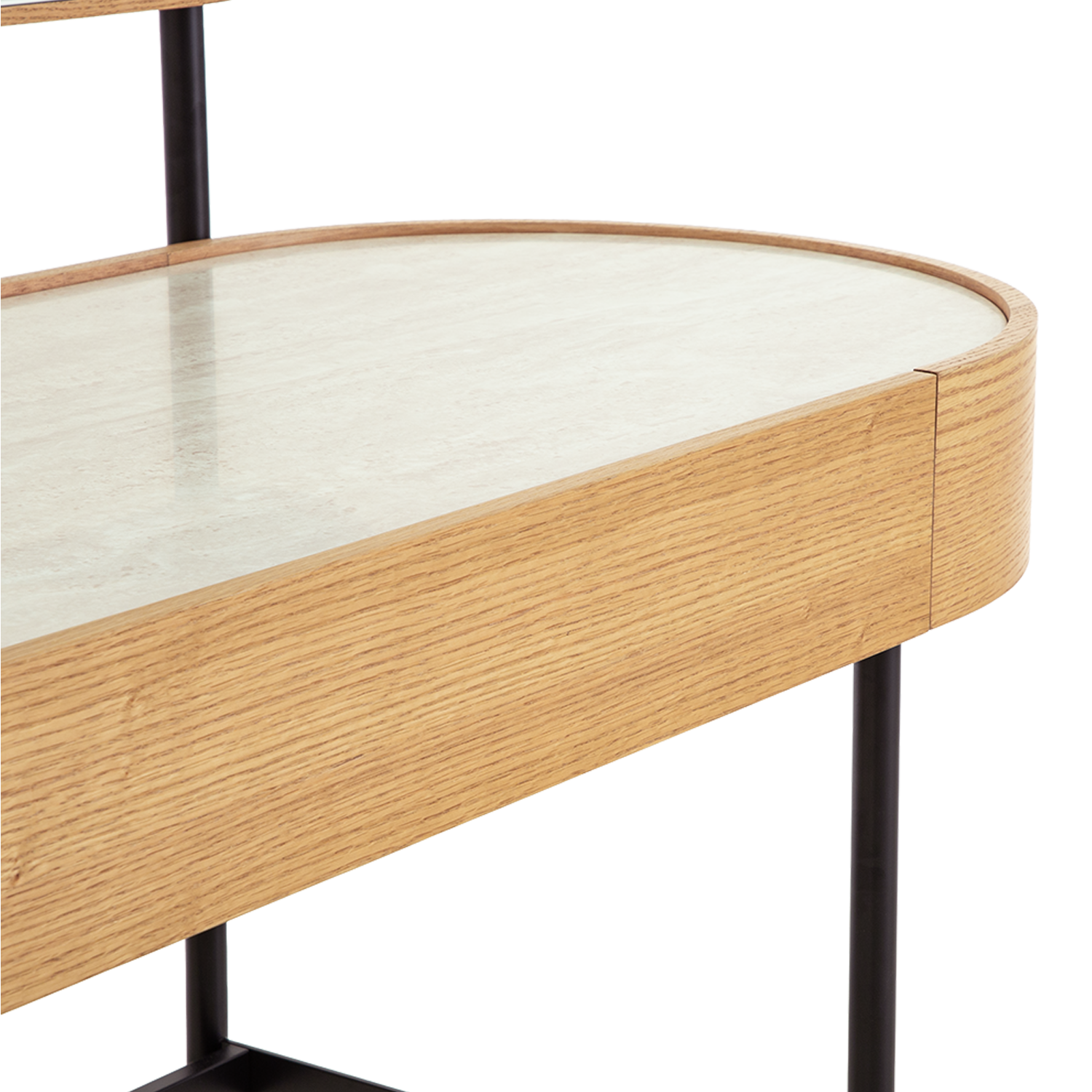 Mossley Dressing Table & Mirror – One Drawer | Natural Oak