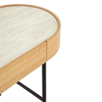Mossley Dressing Table & Mirror – One Drawer | Natural Oak