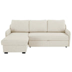 Movra Corner Sofa Bed (Storage) – 3 Seater | Cream