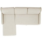 Movra Corner Sofa Bed (Storage) – 3 Seater | Cream