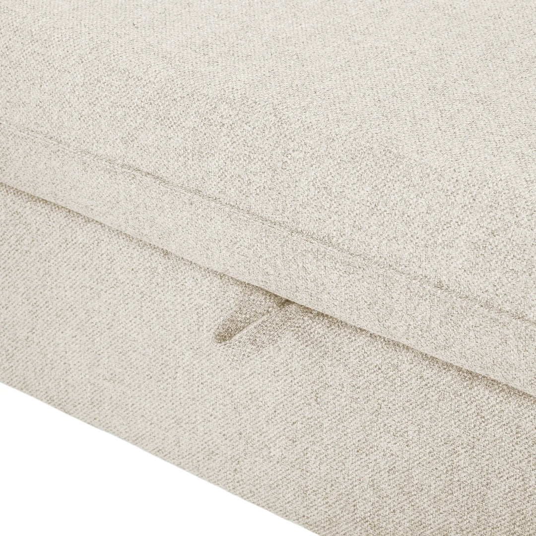 Movra Corner Sofa Bed (Storage) – 3 Seater | Cream
