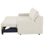 Movra Corner Sofa Bed (Storage) – 3 Seater | Cream