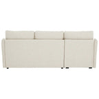 Movra Corner Sofa Bed (Storage) – 3 Seater | Cream