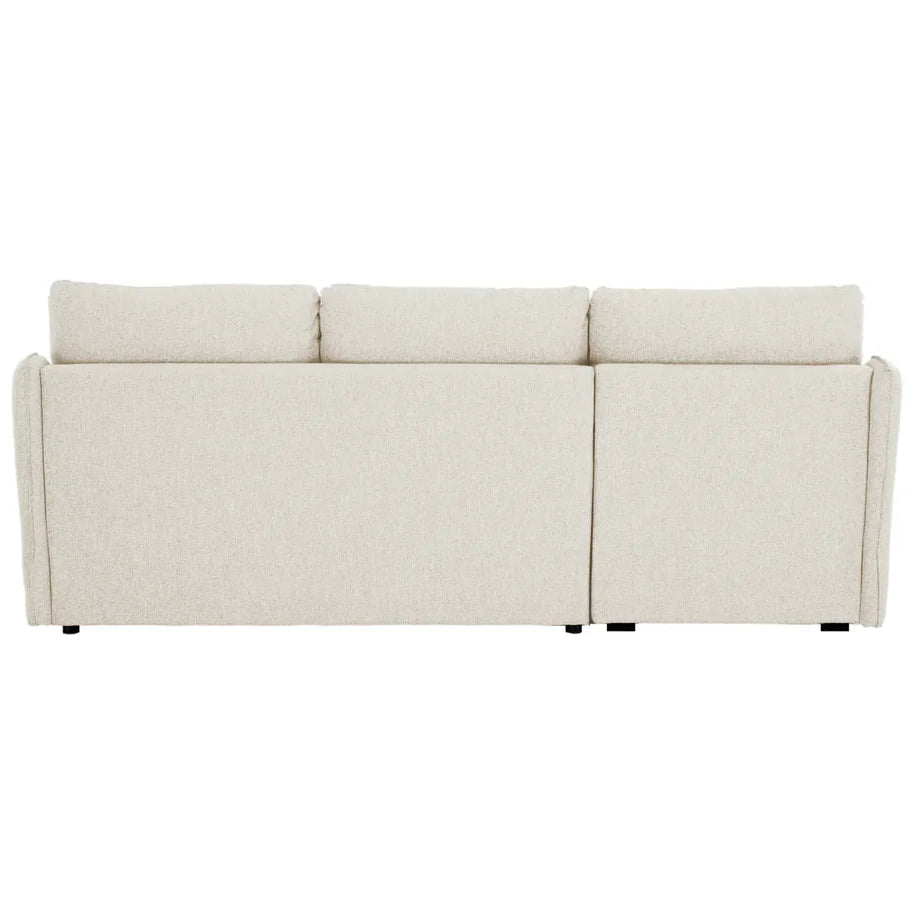 Movra Corner Sofa Bed (Storage) – 3 Seater | Cream