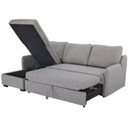 Movra Corner Sofa Bed (Storage) – 3 Seater | Grey