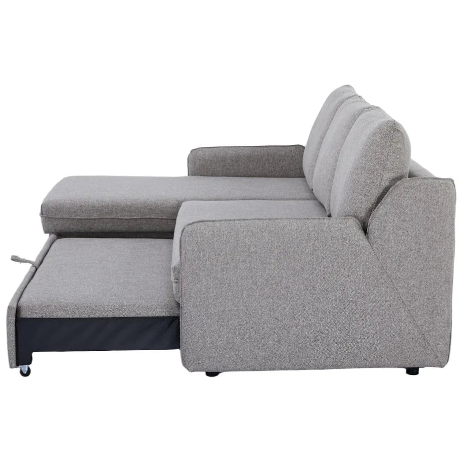 Movra Corner Sofa Bed (Storage) – 3 Seater | Grey