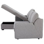 Movra Corner Sofa Bed (Storage) – 3 Seater | Grey