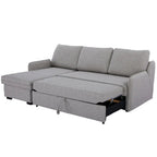 Movra Corner Sofa Bed (Storage) – 3 Seater | Grey
