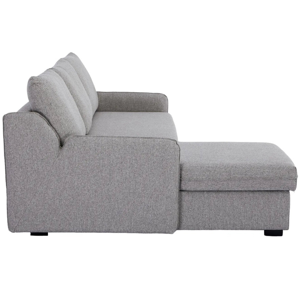 Movra Corner Sofa Bed (Storage) – 3 Seater | Grey