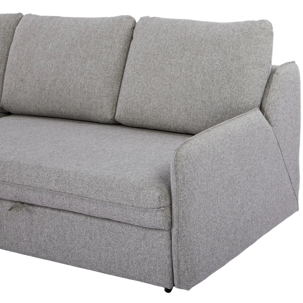 Movra Corner Sofa Bed (Storage) – 3 Seater | Grey