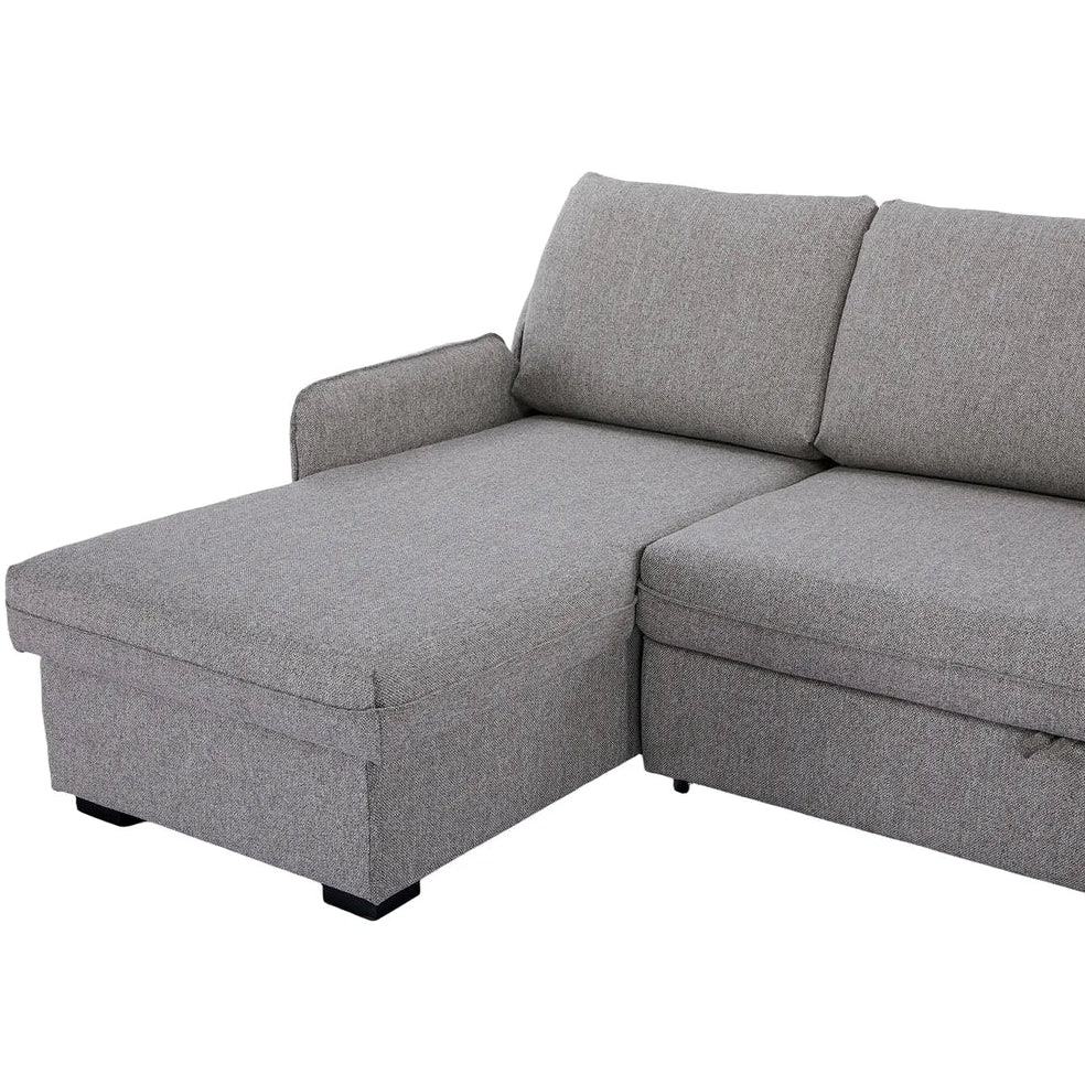 Movra Corner Sofa Bed (Storage) – 3 Seater | Grey