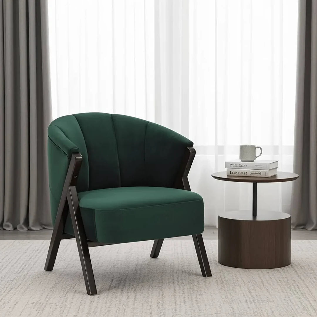 Nico Accent Chair – Velvet | Dark Green