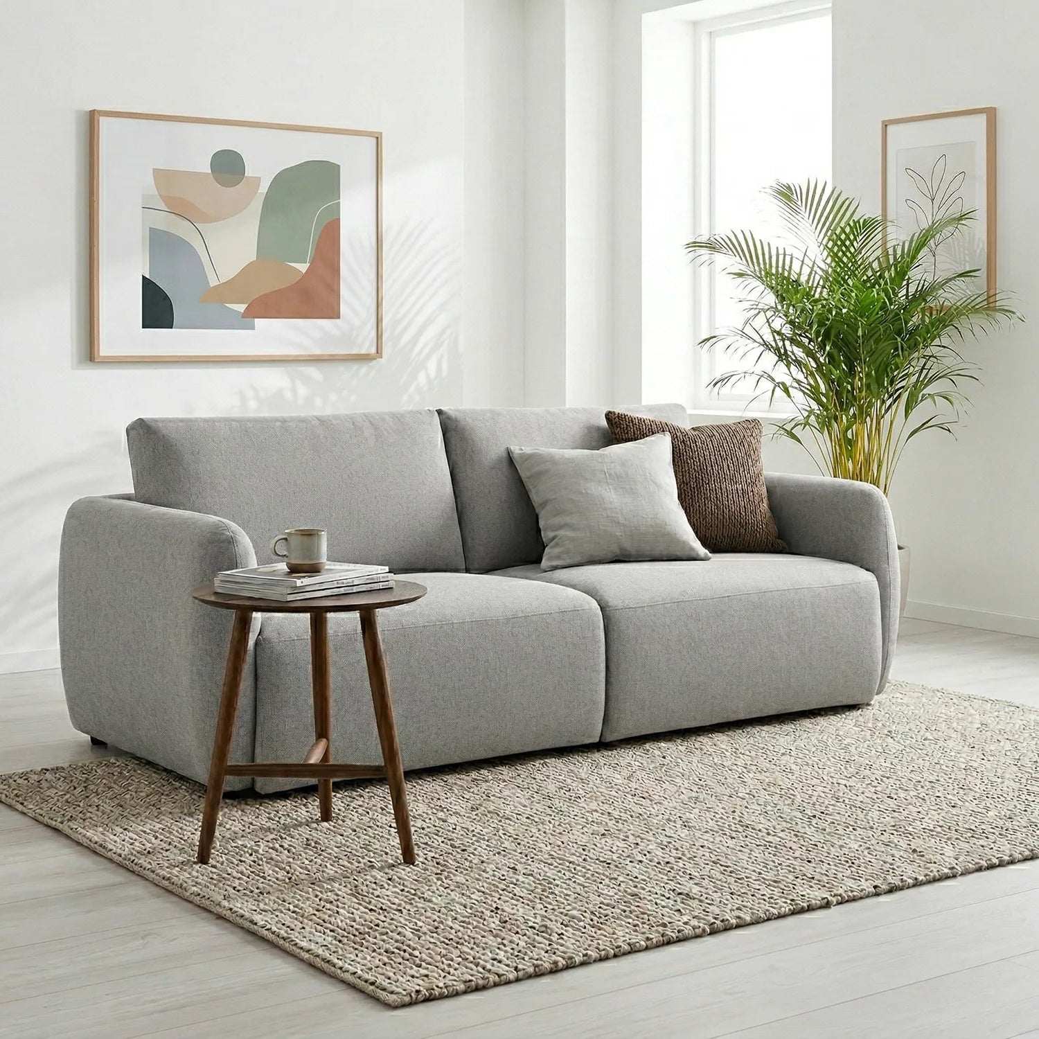 Nobie Sofa – 3 Seater | Light Grey
