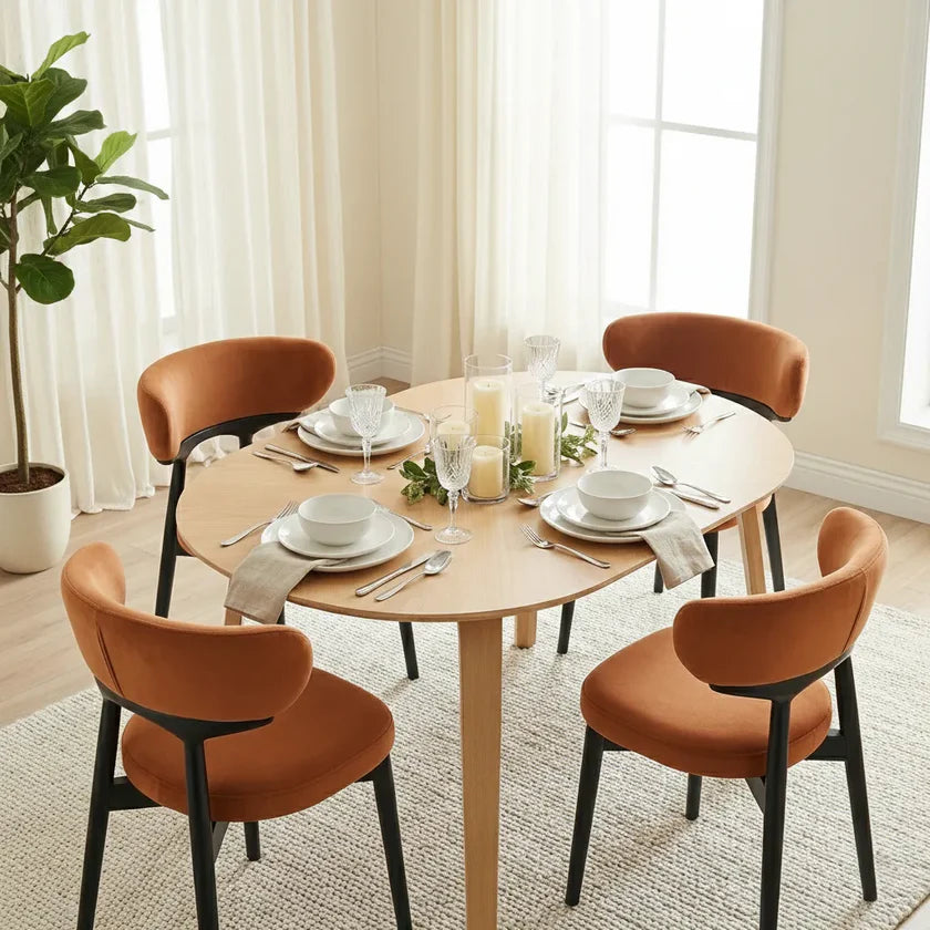 Birchstone Dining Table – Round Edge | Natural Oak