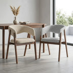 Riverton Boucle Dining Chair – Light Grey