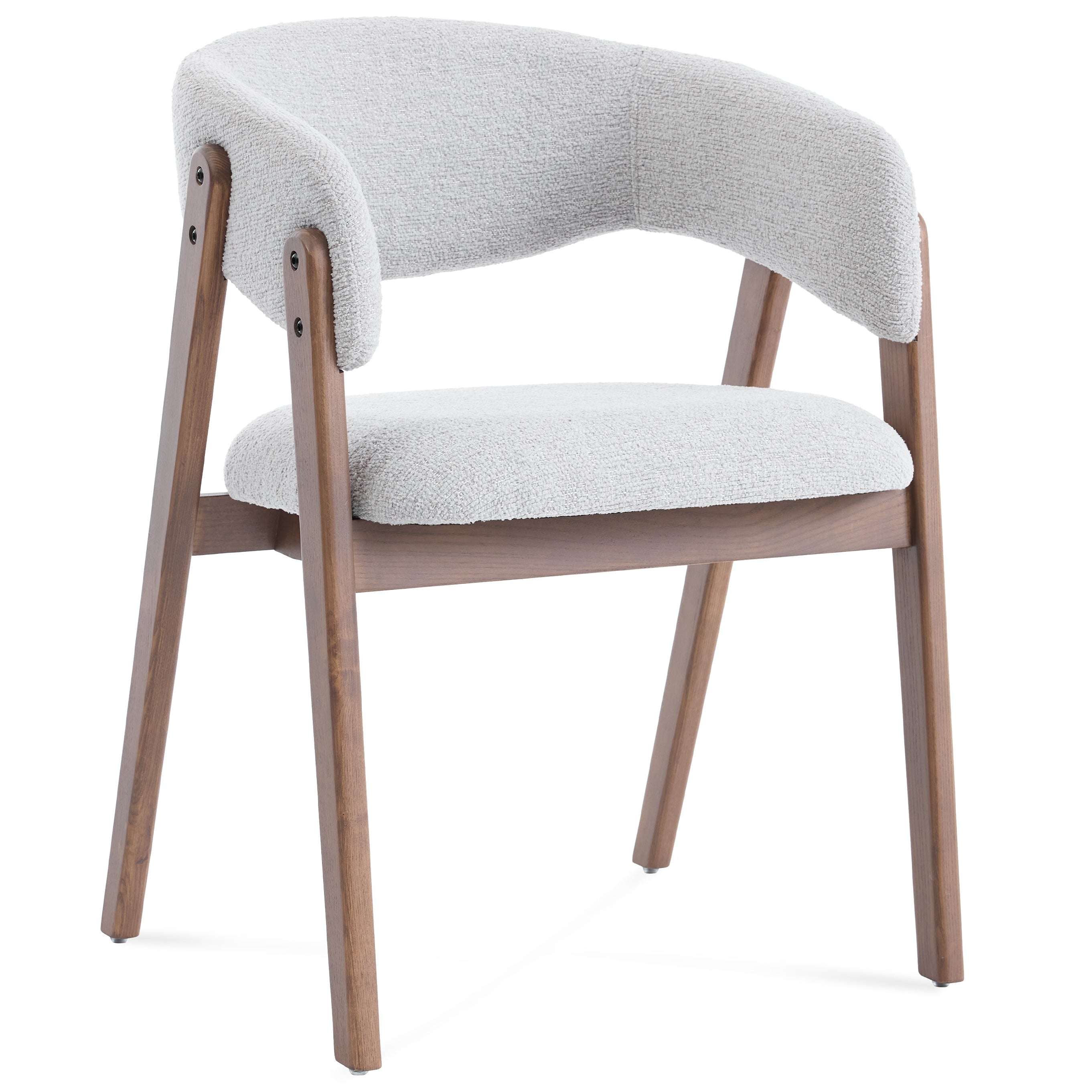 Riverton Boucle Dining Chair – Light Grey