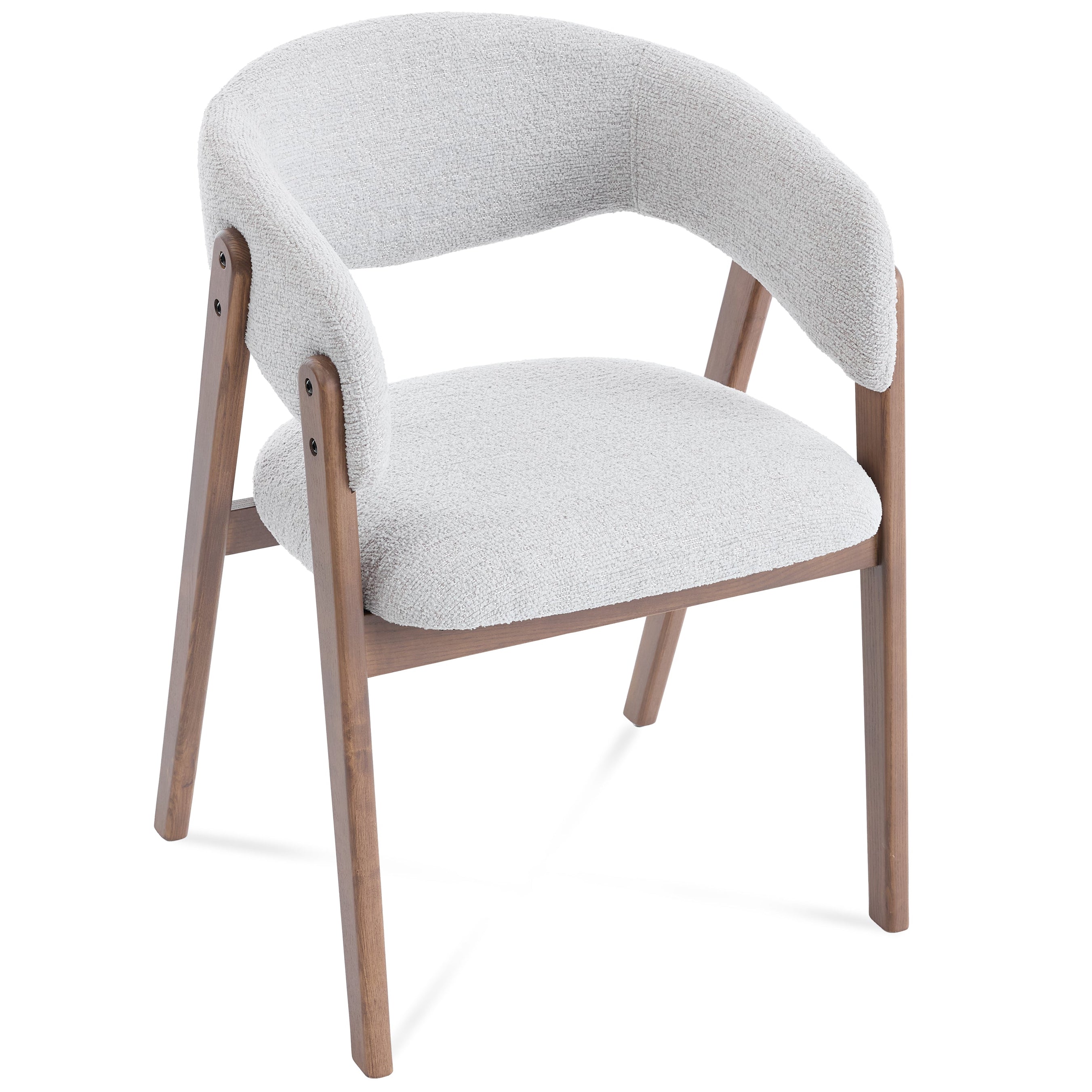 Riverton Boucle Dining Chair – Light Grey