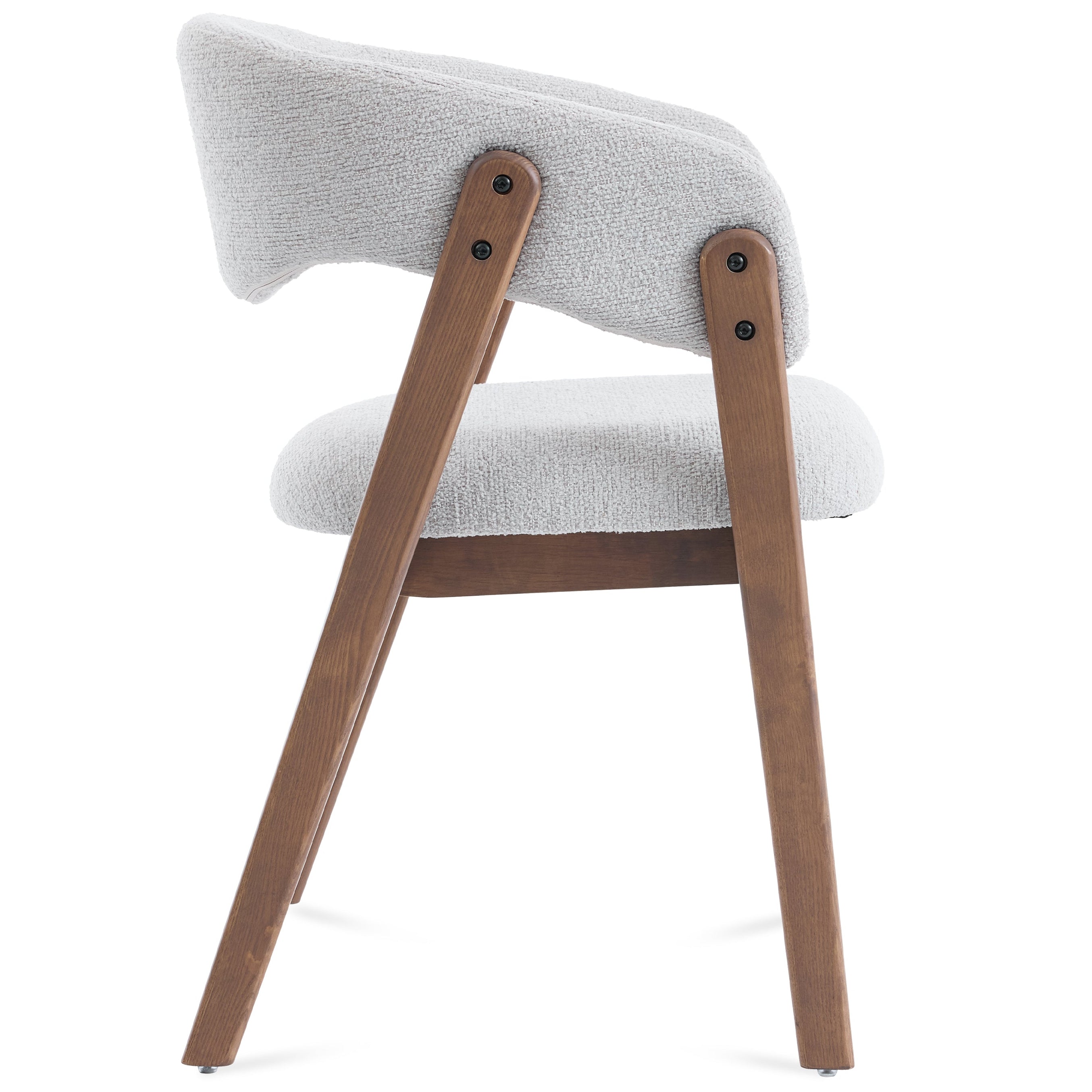 Riverton Boucle Dining Chair – Light Grey