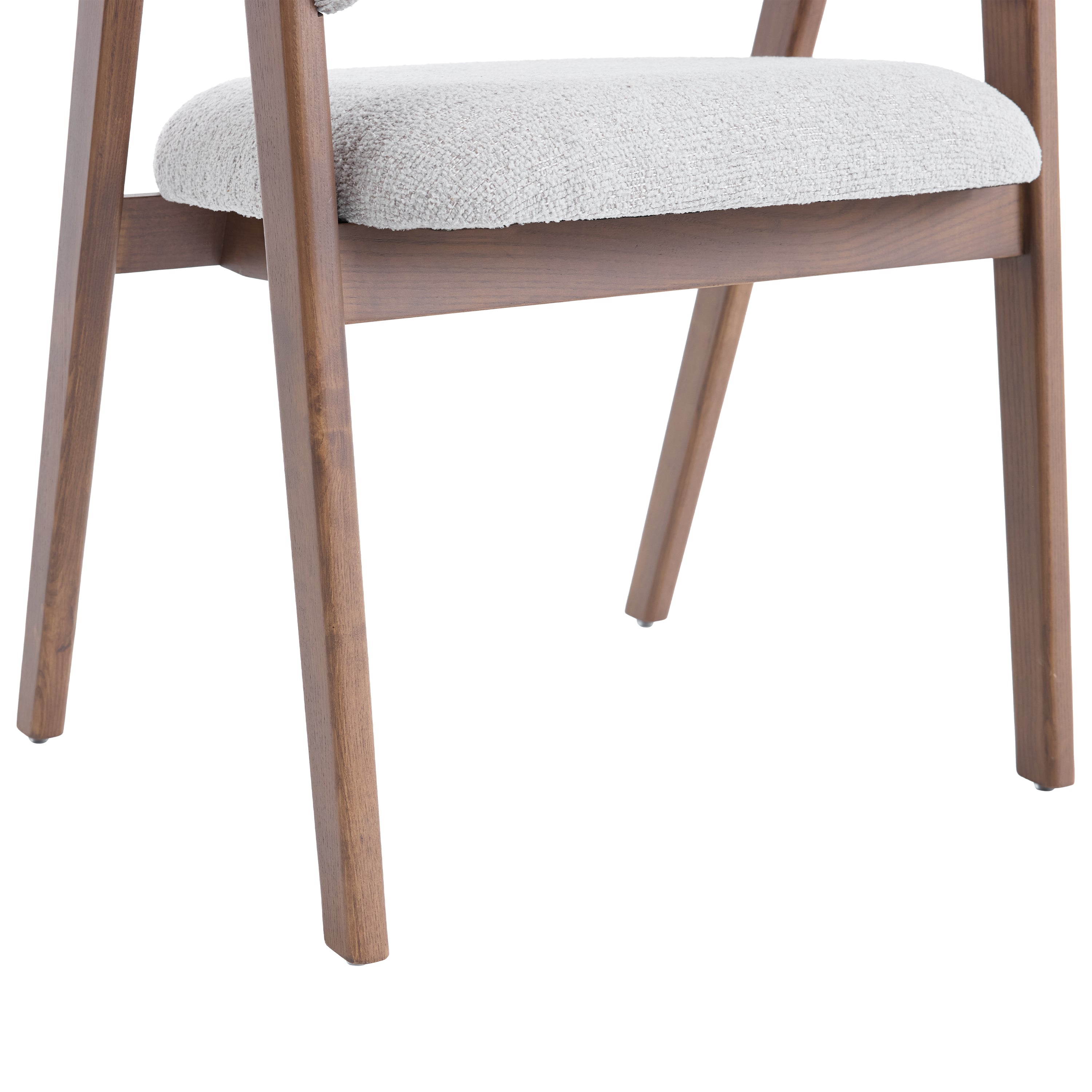 Riverton Boucle Dining Chair – Light Grey