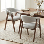 Riverton Boucle Dining Chair – Light Grey