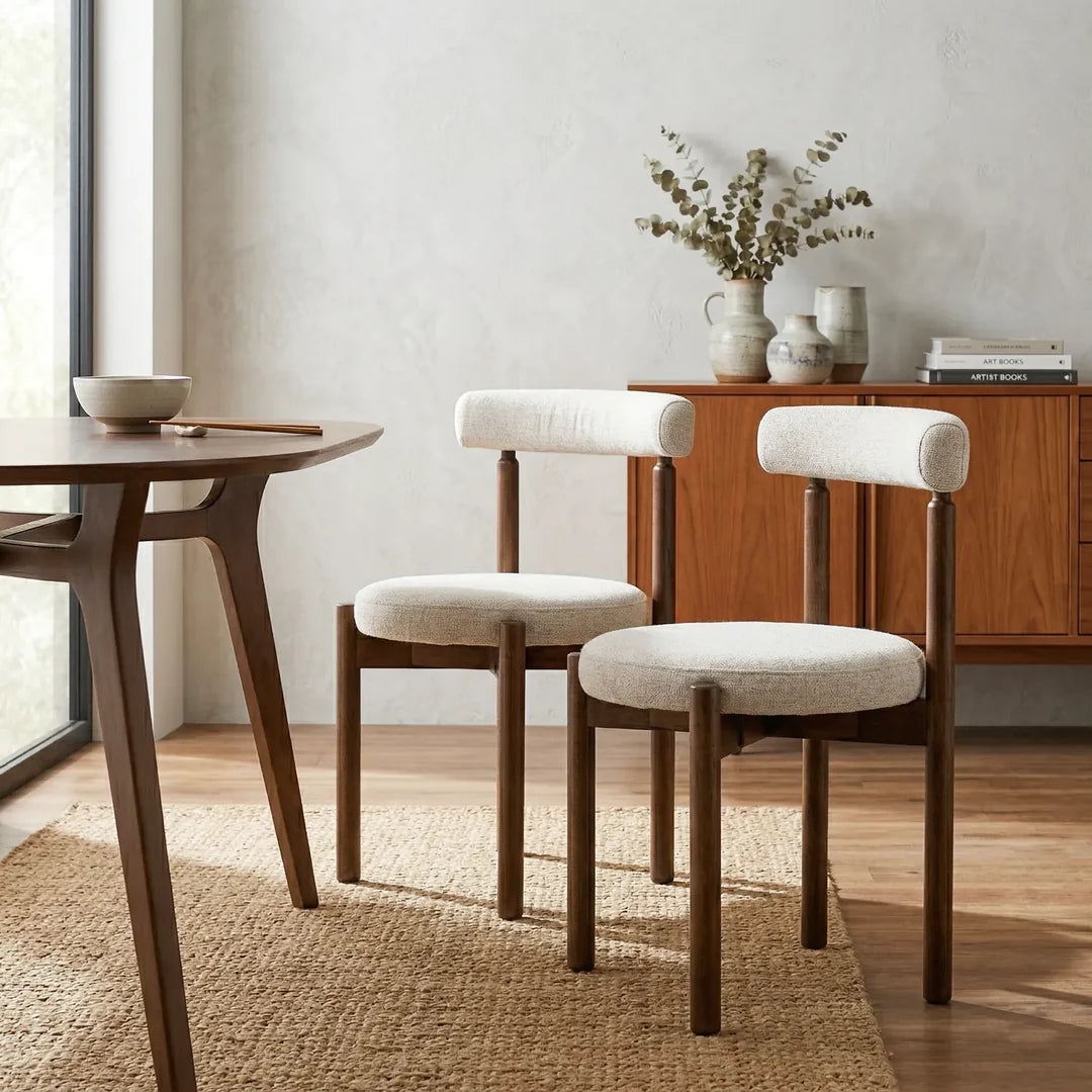Skara Dining Chairs – Set of 2 - Cream