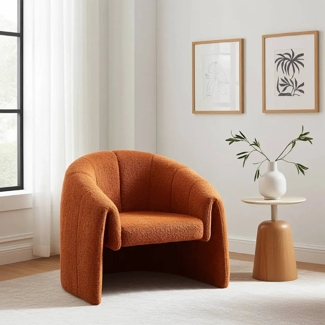 Taylor Accent Chair – Textured | Orange