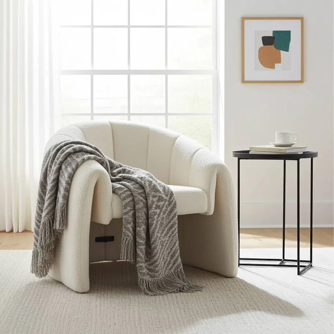 Taylor Accent Chair – Textured | White