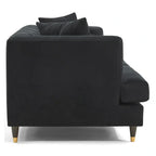 Tribeca Velvet Sofa – 3 Seater | Black