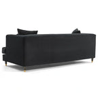 Tribeca Velvet Sofa – 3 Seater | Black