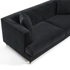 Tribeca Velvet Sofa – 3 Seater | Black