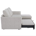 Velin Corner Sofa Bed (Storage) – 3 Seater | Beige