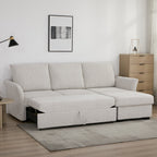Velin Corner Sofa Bed (Storage) – 3 Seater | Beige