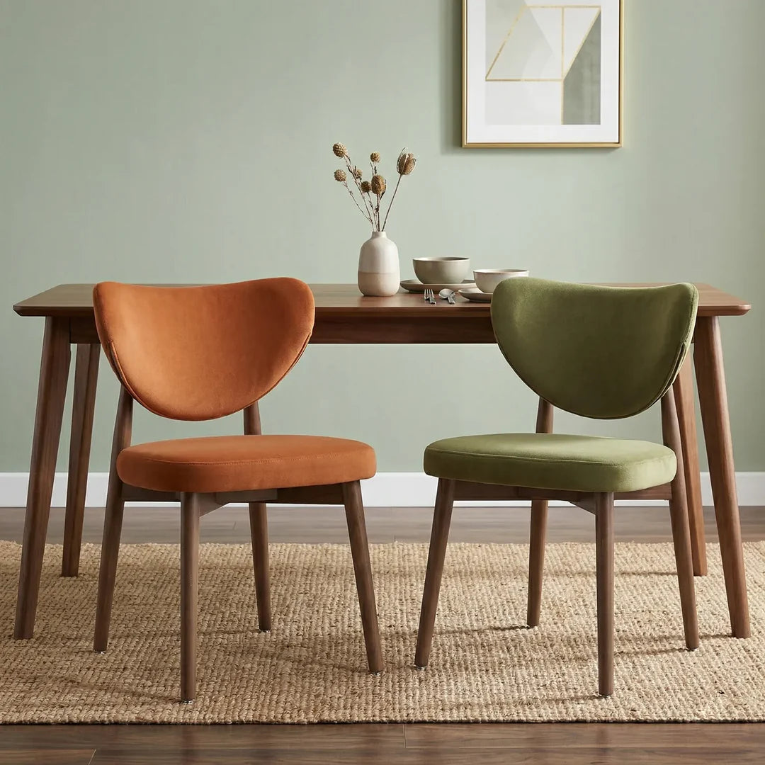 Valen Dining Chairs – Set of 2 | Rusty Orange
