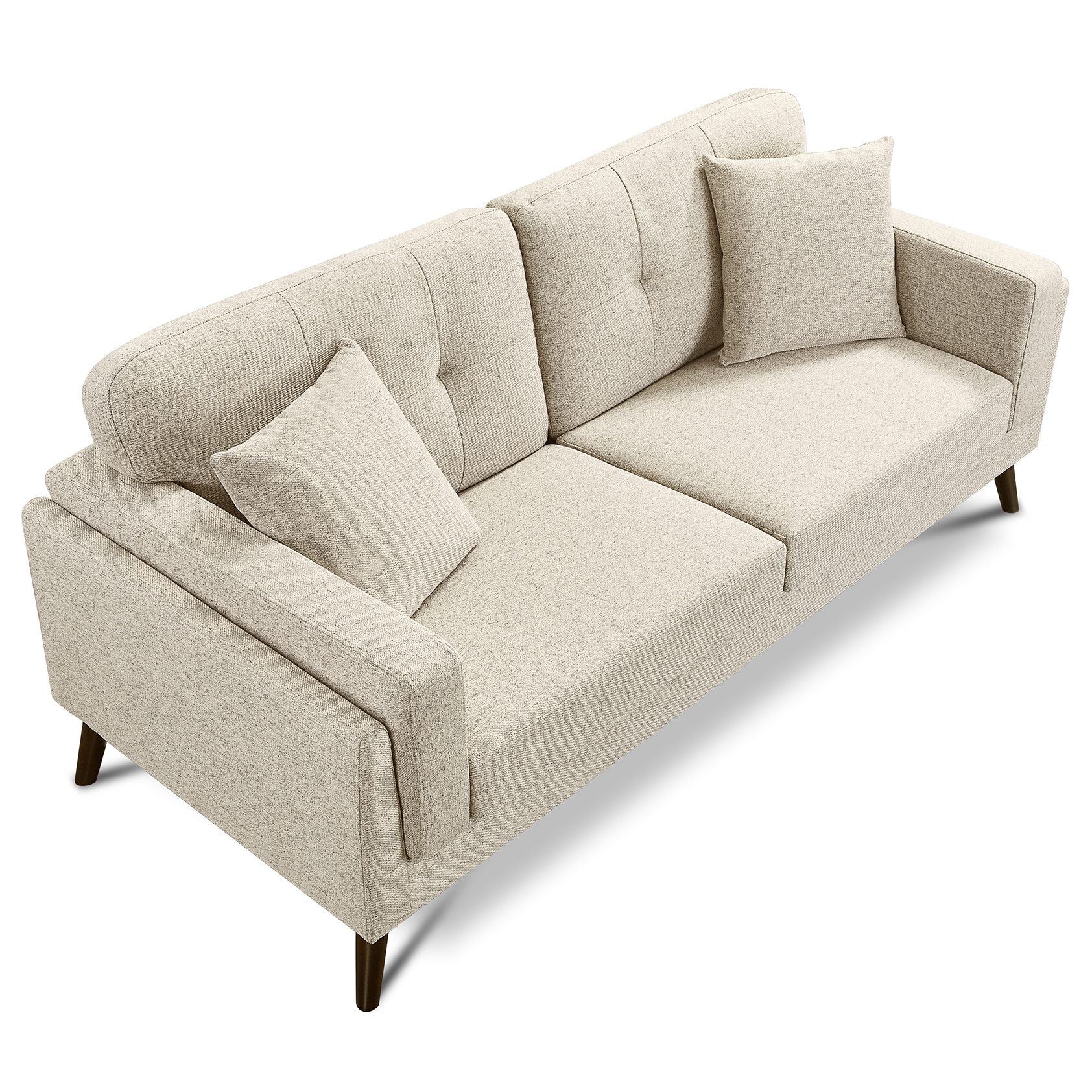 Vedic Sofa – 3 Seater | Beige