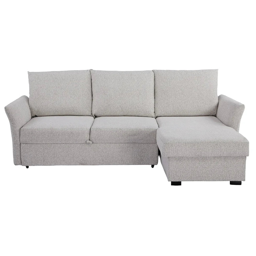 Velin Corner Sofa Bed (Storage) – 3 Seater | Beige