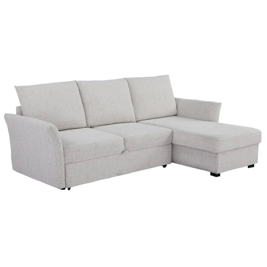 Velin Corner Sofa Bed (Storage) – 3 Seater | Beige