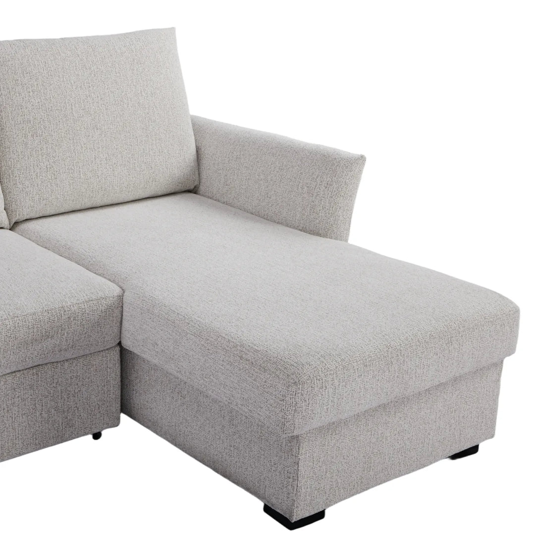 Velin Corner Sofa Bed (Storage) – 3 Seater | Beige