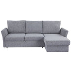 Velin Corner Sofa Bed (Storage) – 3 Seater | Dark Grey