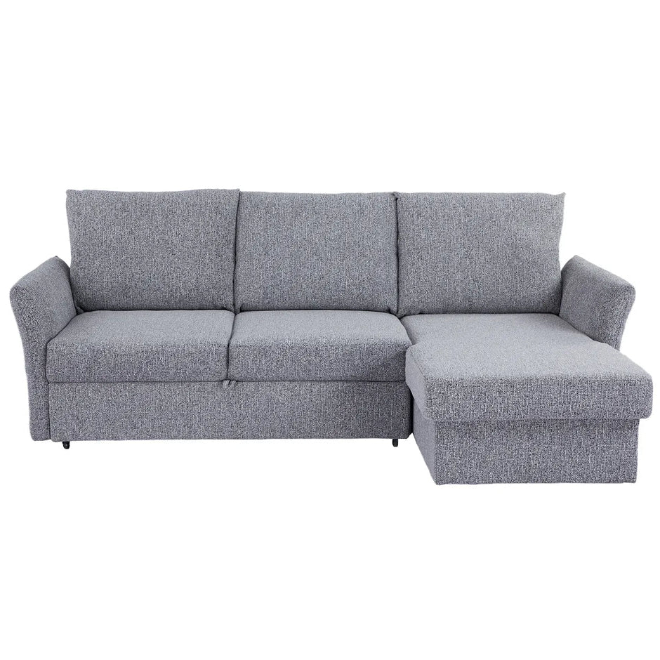 Velin Corner Sofa Bed (Storage) – 3 Seater | Dark Grey
