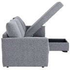 Velin Corner Sofa Bed (Storage) – 3 Seater | Dark Grey