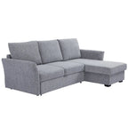 Velin Corner Sofa Bed (Storage) – 3 Seater | Dark Grey