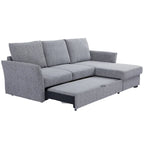 Velin Corner Sofa Bed (Storage) – 3 Seater | Dark Grey