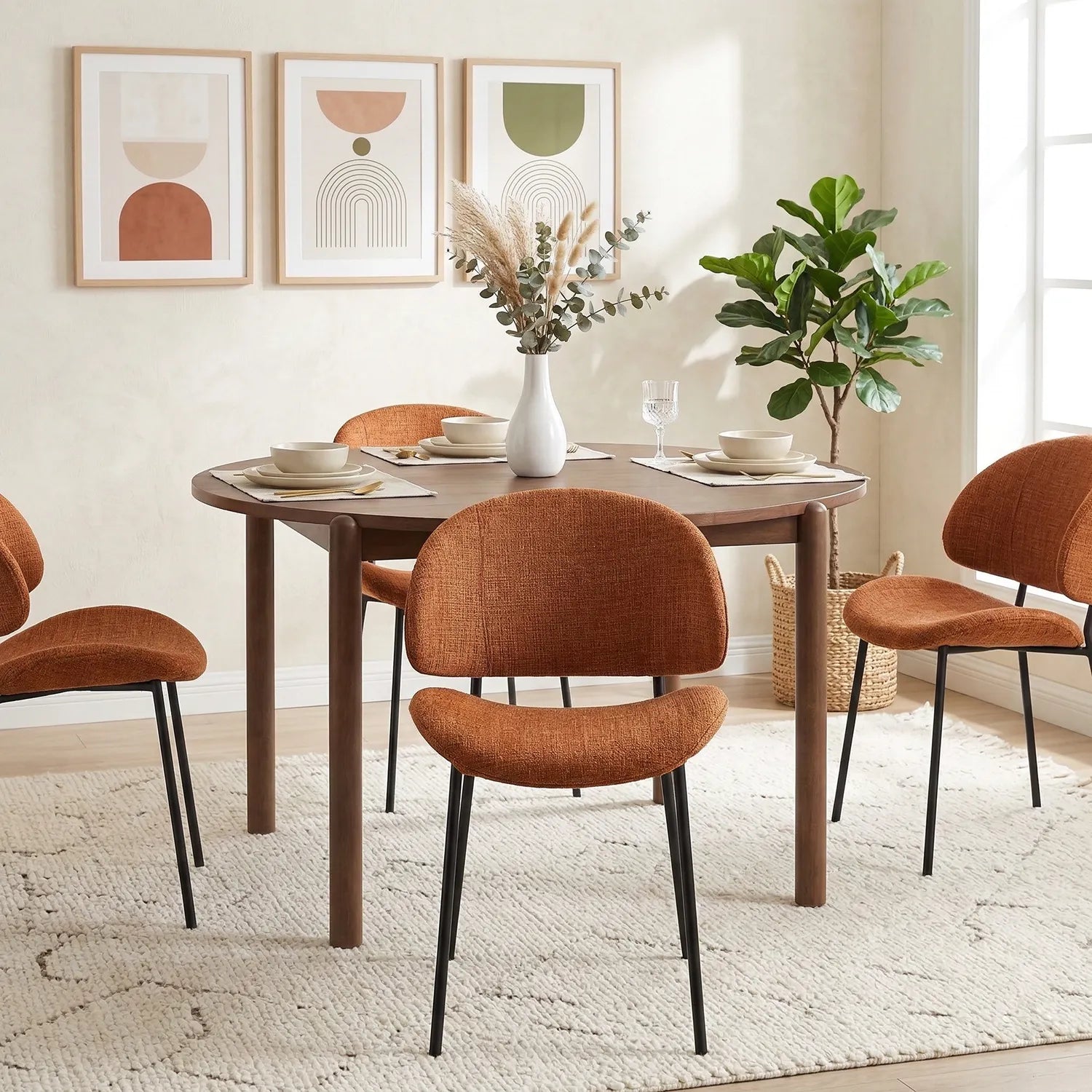 Wexley Dining Chairs – Set of 4 - Burnt Orange