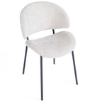 Wexley Boucle Dining Chairs – Set of 4 | Cream