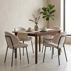 Wexley Boucle Dining Chairs – Set of 4 | Cream