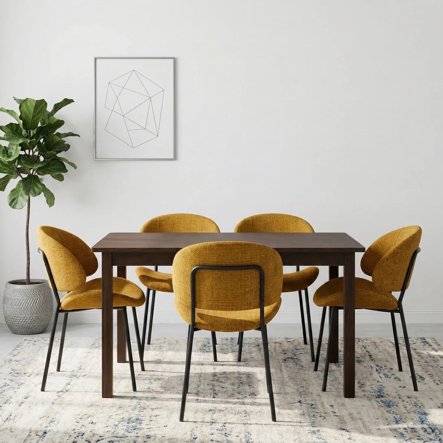 Wexley Dining Chairs – Set of 4 | Mustard