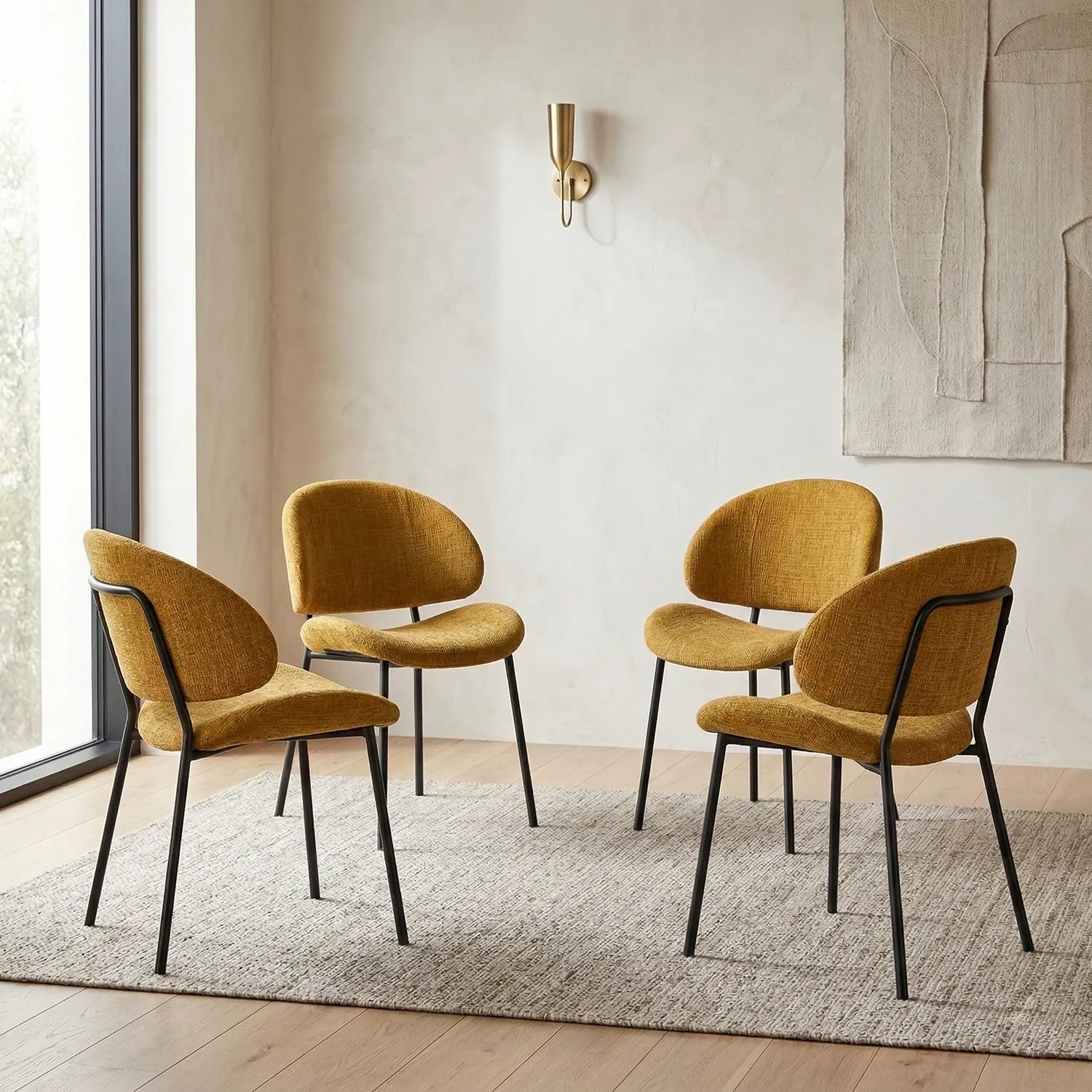 Wexley Dining Chairs – Set of 4 | Mustard